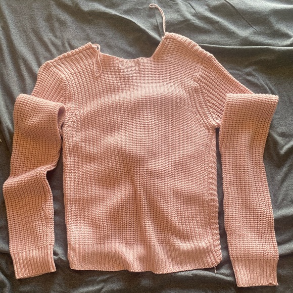 Pink Cropped Sweater - Picture 2 of 2